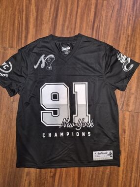 NY Collection Black Men's '91 New-York Champions Jersey